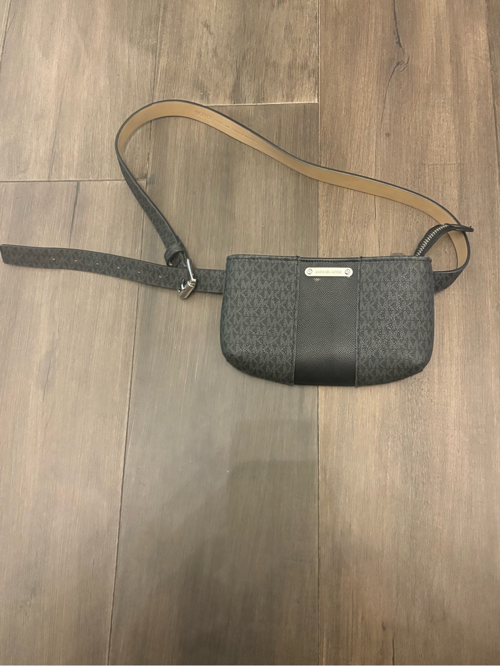 Michael Kors Black Monogram Belt Bag